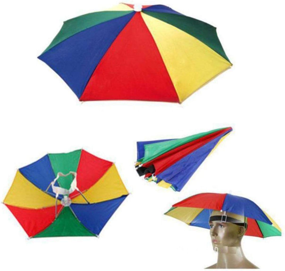 Gubbarey Travel Head Umbrella (Hands Free) : Pack of 2