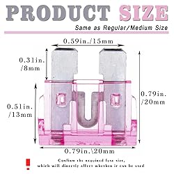 (20 pcs) 4 Amp Standard Blade Fuse, 4A Automotive