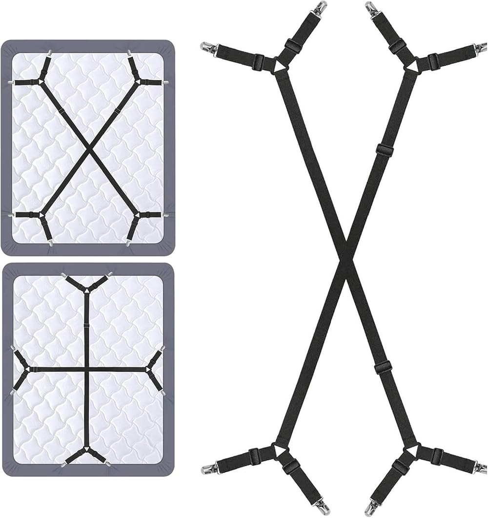 Navani Bed Sheet Clips 2pcs Black | Fitted Sheet Grippers & Fasteners