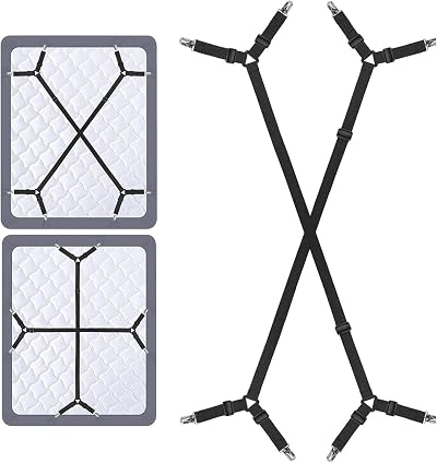 Navani Bed Sheet Clips 2pcs Black | Fitted Sheet Grippers & Fasteners
