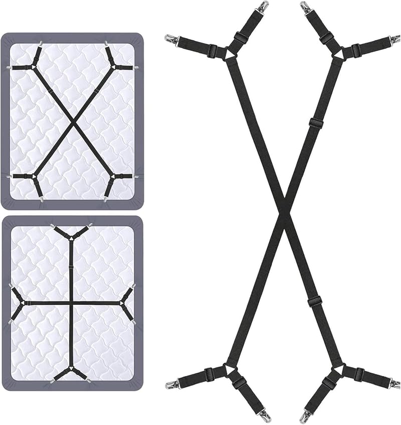Navani Bed Sheet Clips 2pcs Black | Fitted Sheet Grippers & Fasteners