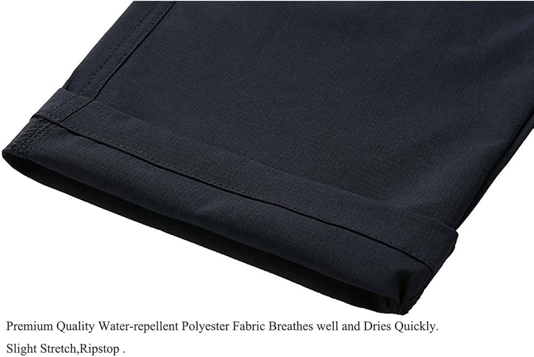 TBMPOY Men's Outdoor Quick-Dry Lightweight Waterproof Hiking Mountain Pants with Belt : Clothing
