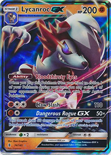Lycanroc-GX - 74/145 - Ultra Rare - Sun & Moon: Guardians Rising