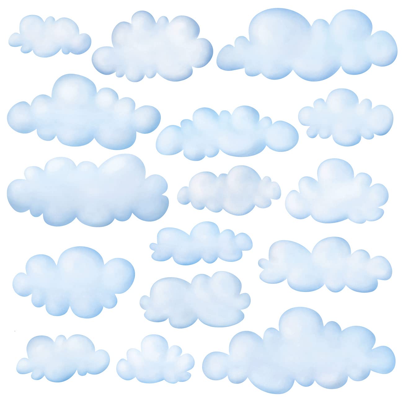 DECOWALL Clouds Wall Stickers Decals Peel and Stick Removable for Nursery Bedroom Living Room Art murals Decorations (DS9-1702)