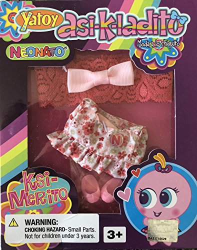 Neonate Nerlie Girl Clothing Pink Flower Dress with Lace Headband & Shoes - Mexico Ksi-Merito Exclusive