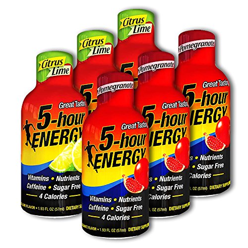 5 Hour Energy, 3 Citrus Lime + 3 Pomegranate, 6 Count