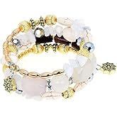 QIAN0813 Boho Multilayer Irregular Agate Beads Charm Bracelets for Women Vintage Jade Stone Man Bracelets Yoga Bangles Ethnic Jewelry