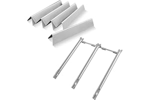 BURLY GRILL Grill Replacement Parts 7636 for Weber Spirit, 7636 Grill Parts 15.3 Inch Flavorizer Bars with 69787 Burner for Weber Spirit I & II 300 Series, Spirit E310 E320 E330 S310 S320 S330