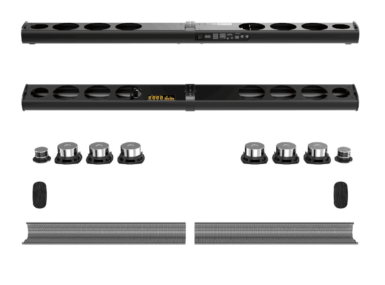 Mugig Sound Bar Bluetooth Realistic Surround Sound with Crystal Clear Audio, Bass Sound Built-in Subwoofer for TV