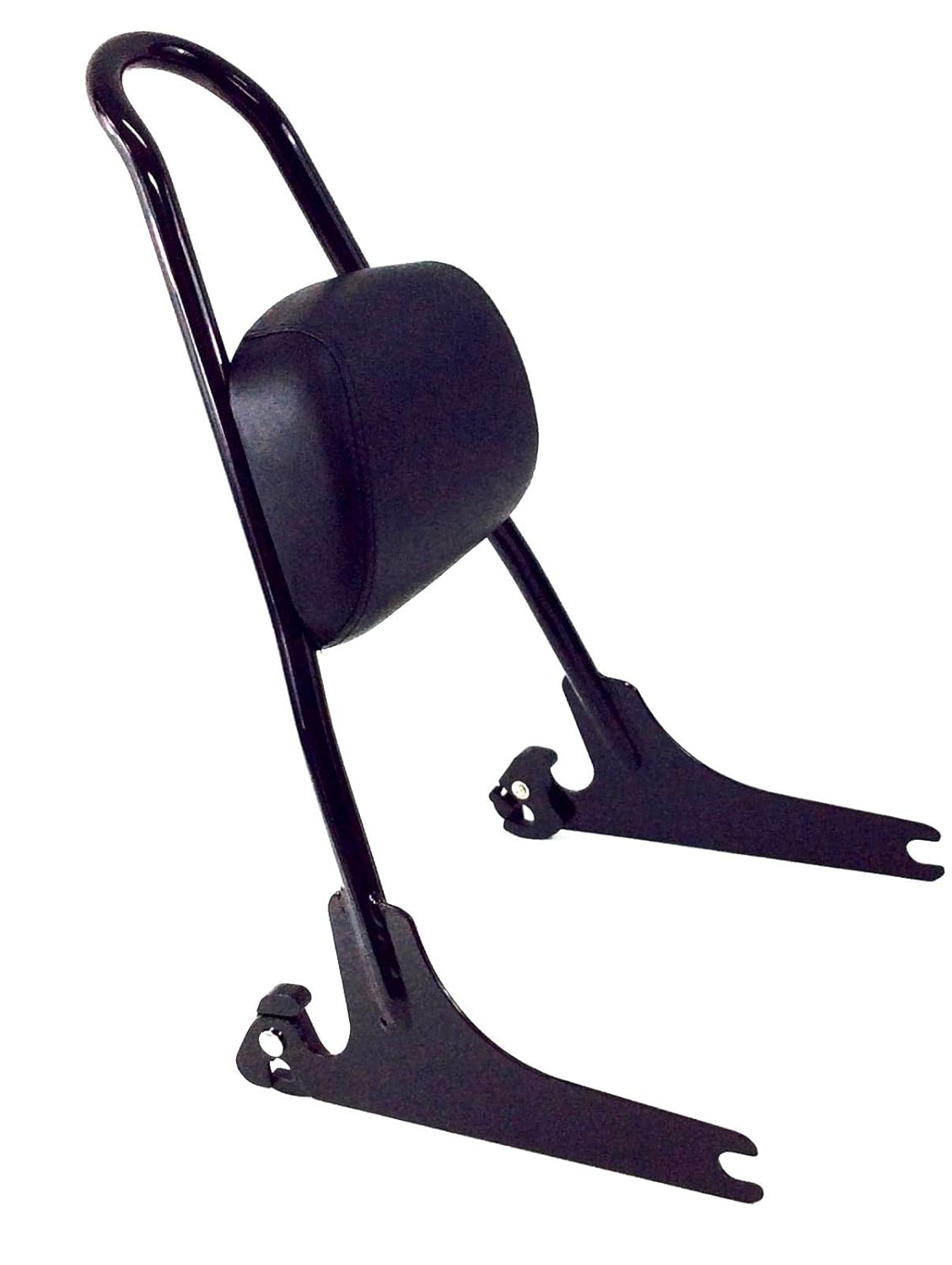 Black Tall Quick Release Passenger Detachable Backrest for Harley