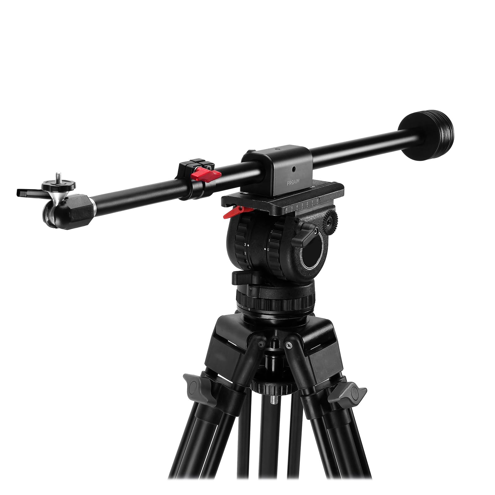 PROAIM Overhead Photo & Video Cam Boom Pole. For Overhead Camera/Tabletop Views. 23 to 40" Telescopic Arm Length. Includes Camera Ball Head & Tripod Mounting Adapter (P-OHBP-01)