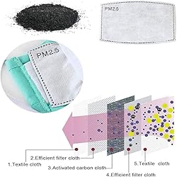 100pcs PM2.5 Activated Carbon Filter for Cloth Mask