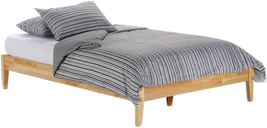 Night & Day Furniture Basic P Series Platform Bed in Natural Finish, Queen