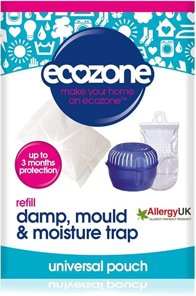 Ecozone Dehumidifier Refill Pouch Damp Mould Moisture Absorber 3 Months