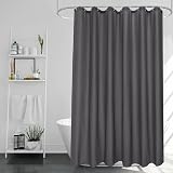 EurCross Charcoal Cloth Shower Curtain 180x180cm Quick Dry Water-Repellent