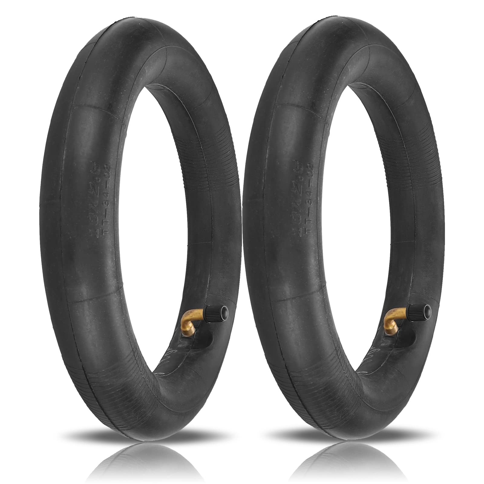 MotuTech 10 x 3 Tyre + Inner Tube for Kugo M4 Pro Scooter Innertube Double Thickened Angled Valve Anti-skid Enlarged Tyre Tubeless Cushioning Front Rear (2 x Inner Tube)
