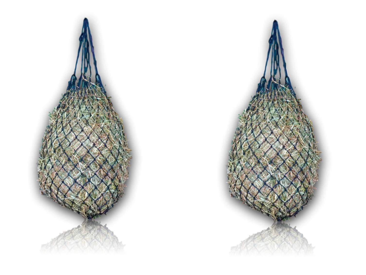 Pferdelinis Extra Large Hay Net for Horses - 5 cm x 5 cm Mesh - Species-Appropriate Feeding - Improved Digestion - 2 x Black