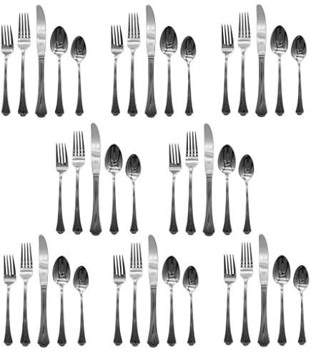 Amazon.com | Gorham Nouveau 18/8 Stainless Steel 20pc. Flatware
