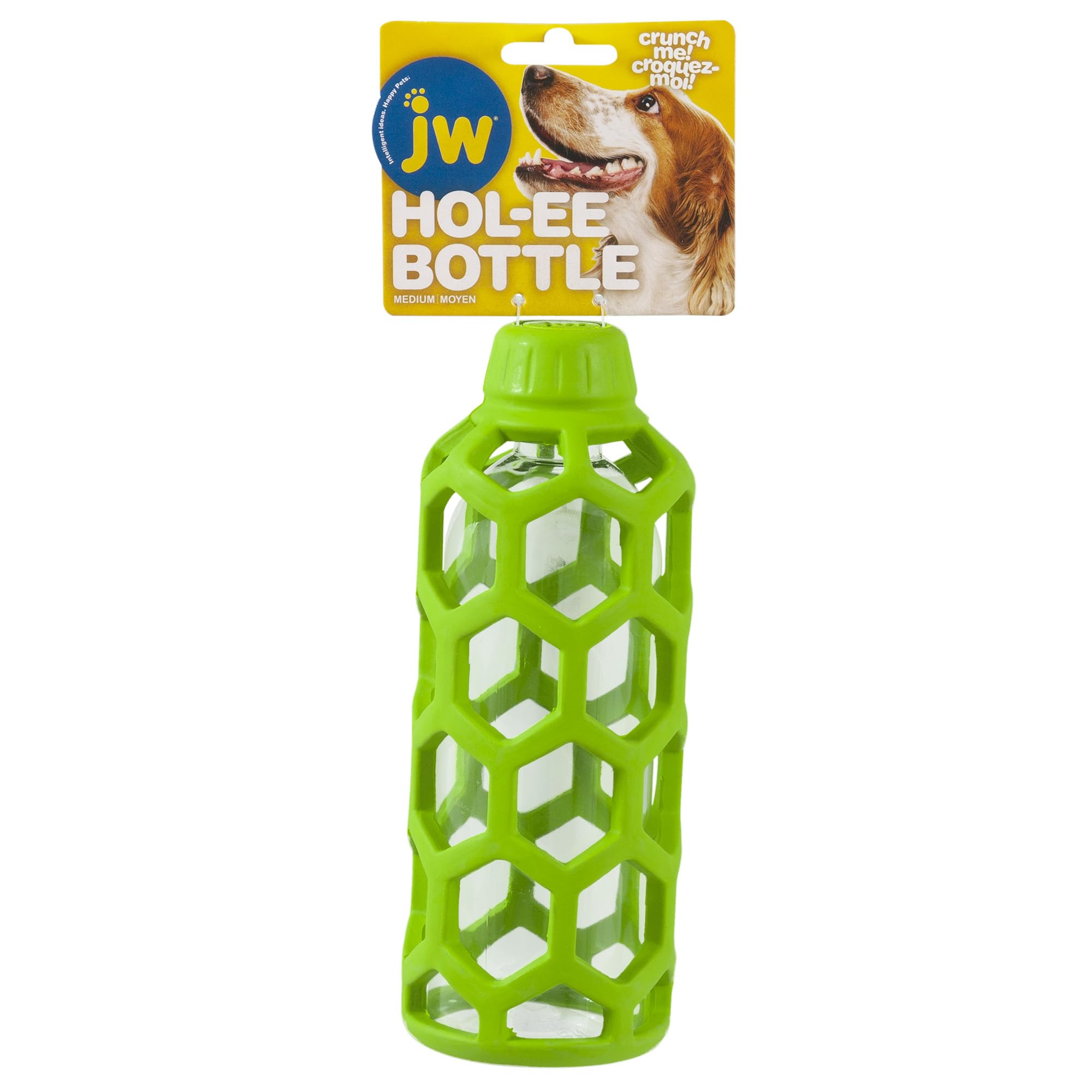 JW Hol-ee Bottle Dog Chew Toy Crunch Throw Toy for Dogs - Medium