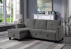 TUTB 82.5'' L-Shape Convertible Sleeper Sectional