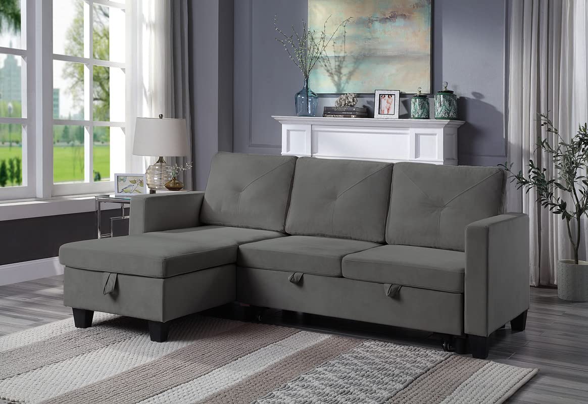 TUTB 82.5'' L-Shape Convertible Sleeper Sectional