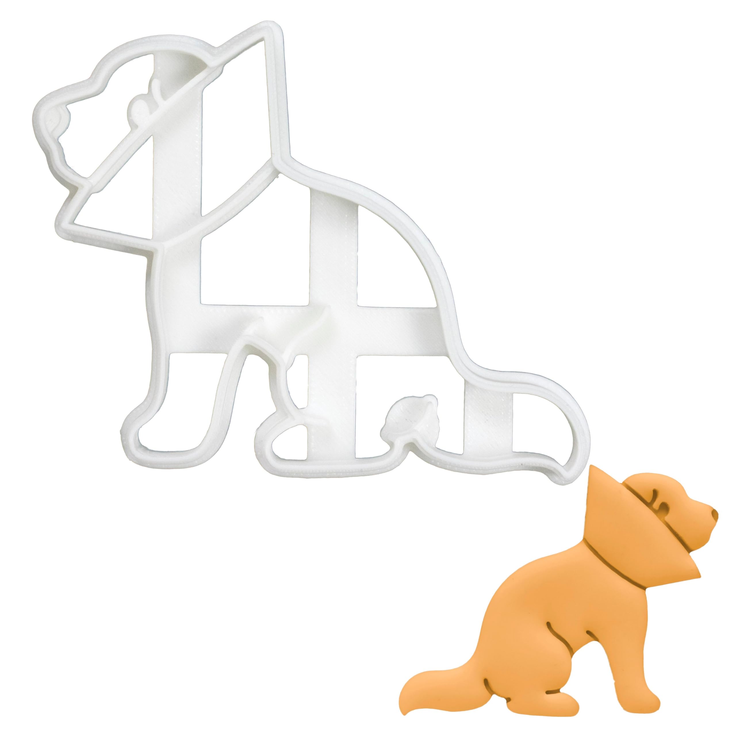 BAKERLOGY Dog Cone of Shame Cookie Cutter - Detailed Biscuit Cutter Design for Baking and Crafts, Ideal on Fondant, Dough, Clay