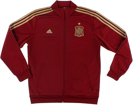 red and gold adidas jacket
