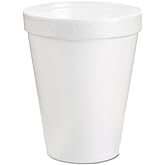 Dart 8J8 Foam Drink Cups, 8oz, White, 25/Bag, 40 Bags/Carton