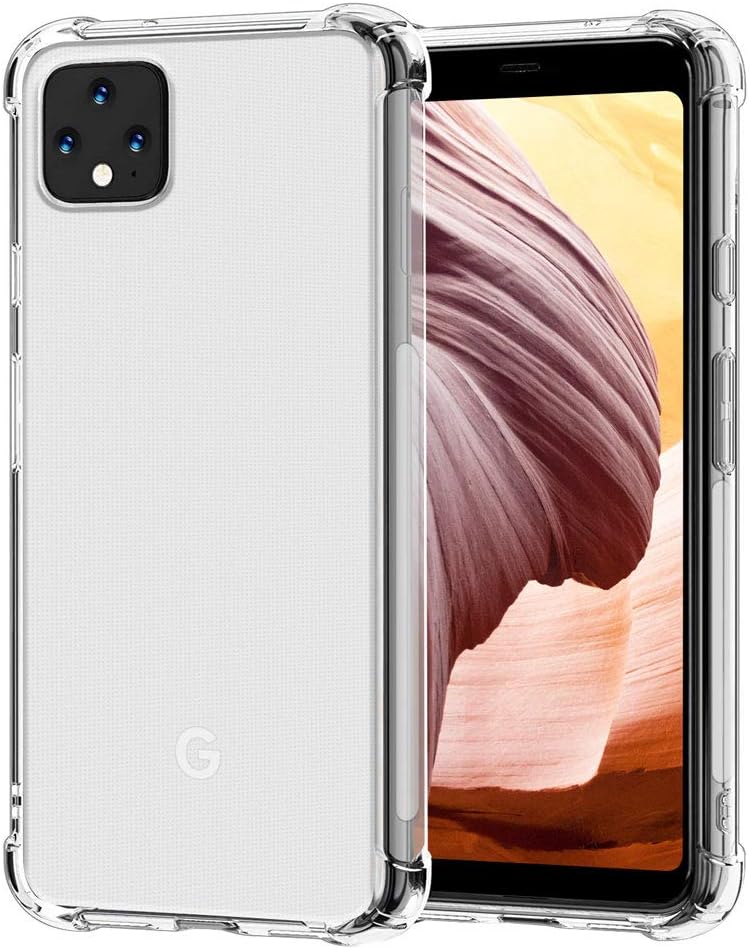 Pleson Google Pixel 4 XL Case, [Crystal Clear] Ultra Thin Transparent Slim Flexible Silicone TPU Scratch-Resistant Protective Cover Case for Pixel 4 XL