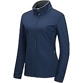 33,000ft Women's Lightweight Softshell Jacket Fleece Lined Windbreaker Waterproof Warm Jacket for Running Golf Hiking