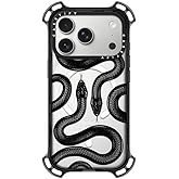 CASETiFY Bounce iPhone 17 Pro Case [Shockproof/Compatible with Magsafe / 21.3 ft. 7X Military Grade Drop Protection] - Black Kingsnake - Clear Black