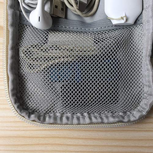 Yamalans Portable Electronic Accessories USB Drive Charger Cable Storage Bag Pouch Organizer Case Grey