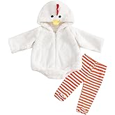 Twopumpkin Baby Chick Halloween Costumes Cute Infant Toddler Girl Boy Duck Costume Cape Sleeve Fuzzy Romper+Striped Leggings