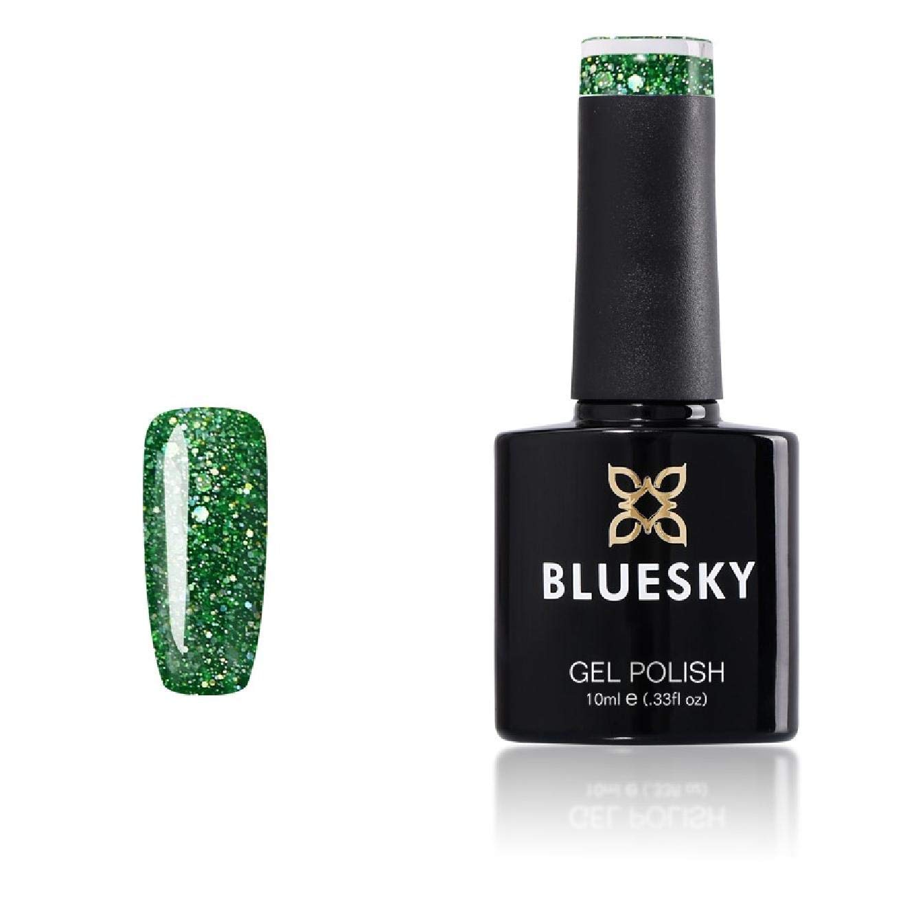 Bluesky Gel Nail Polish, Juicy Apple Blz09, Green, Chunky Glitter, Long Lasting, Chip Resistant, 10 ml (Requires Drying Under UV LED Lamp) — image 1