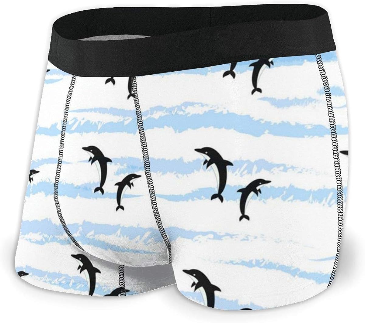 Dolphins Jumping Fashion Boxer Briefs Mens Underwear at Amazon Men’s