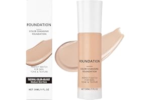 Color Changing Foundation for Women – Instantly Adapts To Skin Tone – Lightweight Texture for Mature Skin, Flawless Skin Fini