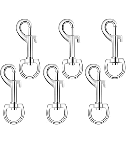 Double Eye Swivel Rings For Dog Leads, Boat Ropes & Chains – Anti-Tangle Hook Clasps (Fits 4-20mm)