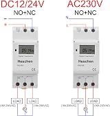 Heschen THC15A Digital LCD Timer Relay AC 220-240V 16A SPST DIN Rail view 3