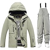 GS SNOWING Women's Ski Jackets and Pants Set Windproof Waterproof Snowboard Jacket Bibs Two Piece Ski Suits