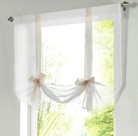 Amazon Com Livebycare Solid Ribbon Liftable Roman Shades Rod