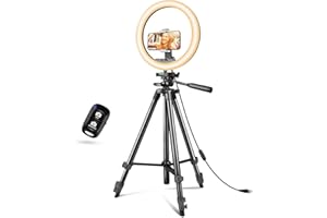 Sensyne 12'' Ring Light with Tripod Stand, LED Selfie Ring Light with Stand and Phone Holder for Photography/Recording/YouTub