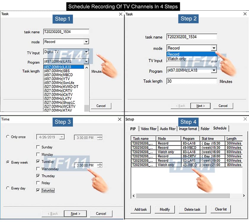 Digital Terrestrial ATSC to USB DTV Tuner with MPEG DVR for PC