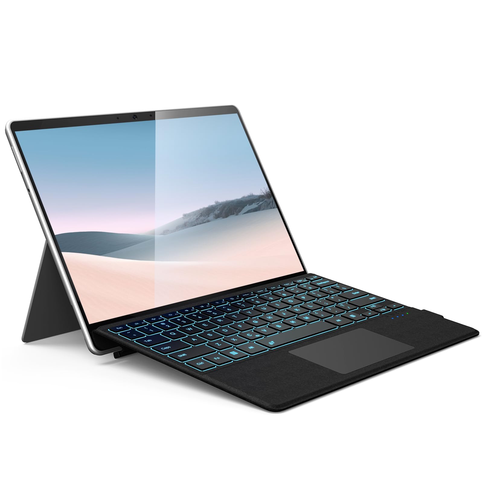 Photo 1 of Surface Pro Keyboard, Wireless Type Cover for Microsoft Surface Pro 7 Plus 7/6/5/4/3 12.3 inch, 7 Color Backlit Bluetooth Ultra-Slim Portable Magnetic Keyboard with Trackpad