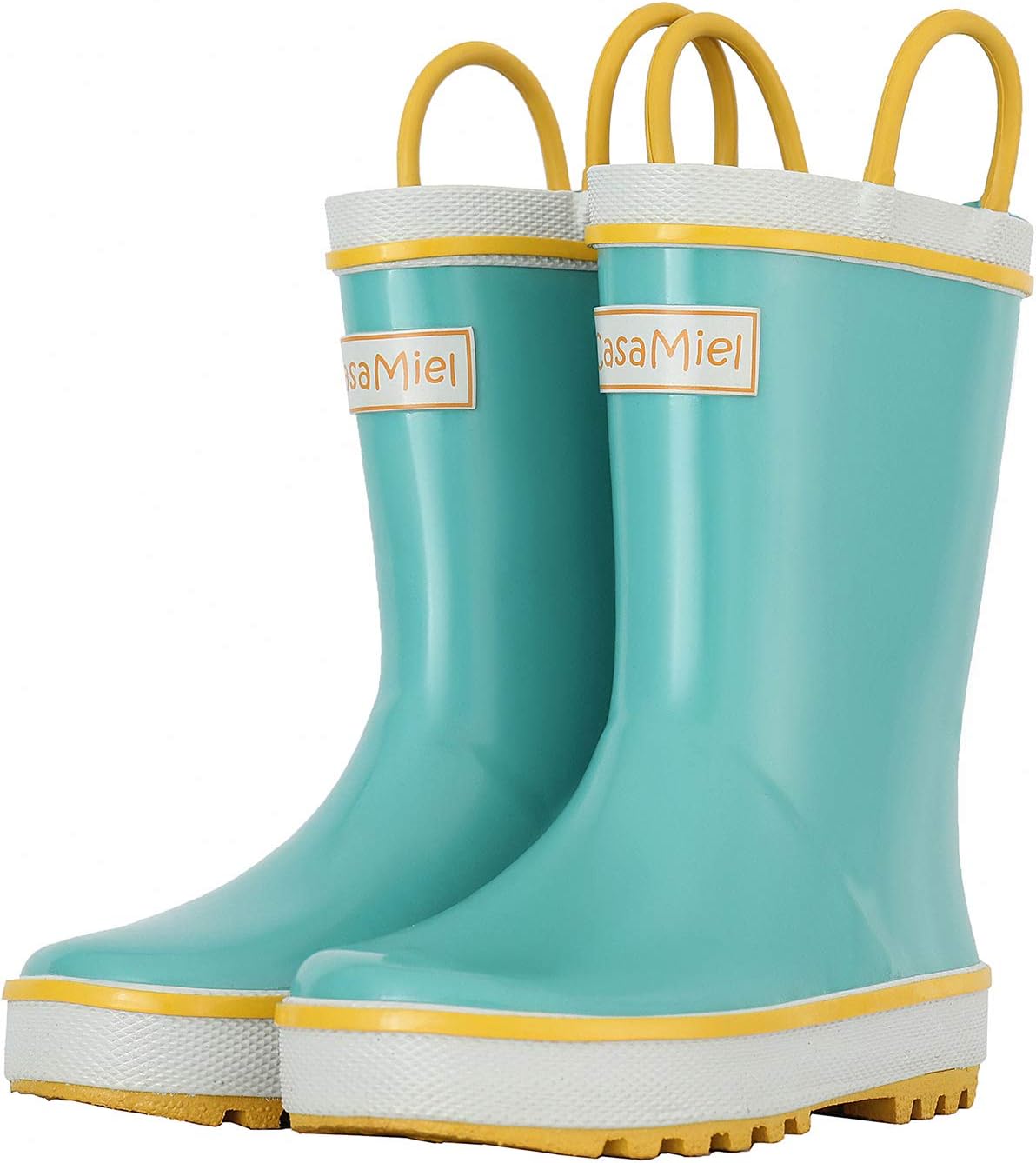 Toddler Rain Boots for Kids - CasaMiel Unisex Kids Rain Boots for Girls and Boys, Handmade Natural Rubber Rain Boots for Children Botas Para Niños