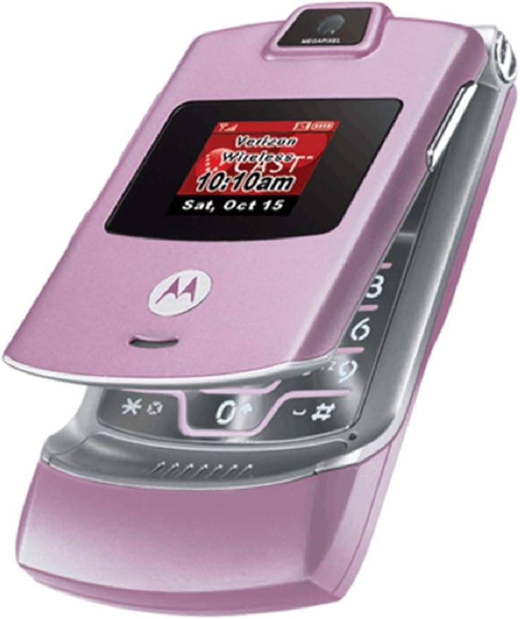 Amazon Com Motorola Razr V3m Pink Verizon Flip Phone Ready To Activate
