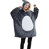 Lifeye Unisex Shark Pullover Hoodie Animal Home Wear Adult Cosplay Costume Pajamas Thick Cozy Wearable Blanket