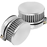 48mm-52mm Stainless Steel Air Intake Filter with Clamp Fits for Motorcycle Scooter (2)