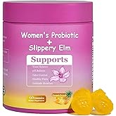 Her Juicy Feminine Probiotics Gummies for Women | Pineapple Flavor | Supports pH Balance, Gut Health & Immune System | with Slippery Elm, Prebiotics & Lactobacillus Blend | 60 Gummies (1pc)