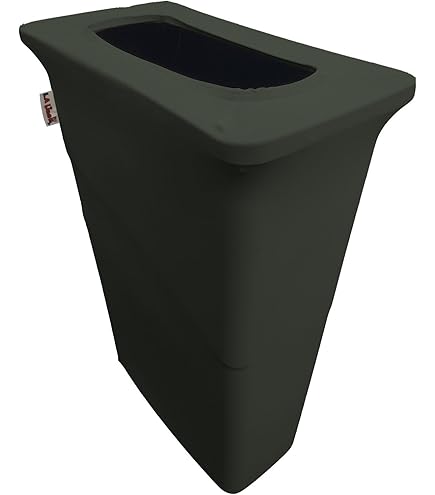 Amazon.com: Black Trash Can Topper Cover With Solid Pleated Skirt