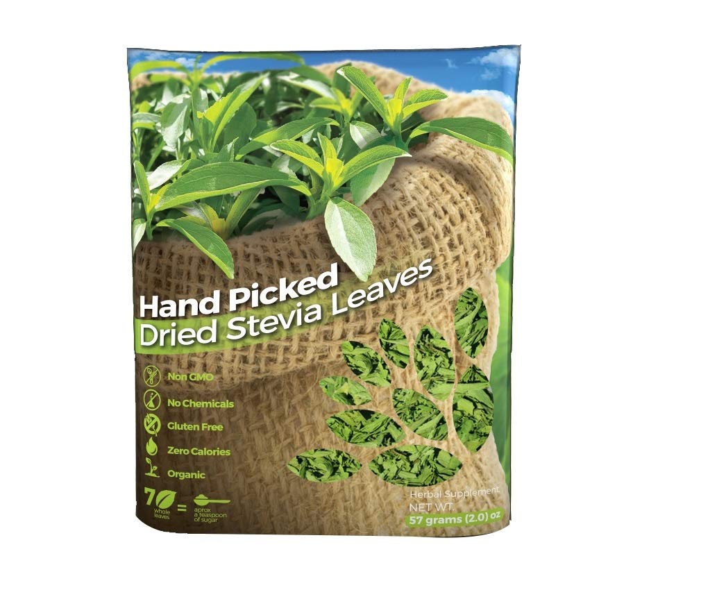WHOLE DRIED STEVIA LEAVES, Green Stevia Leaf (2oz.) (56.82 grams.) 100